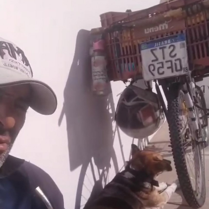 VIAJA EN BICICLETA DESDE BRASIL Y LLEGAR&Aacute; A TRES LOMAS ESTA SEMANA