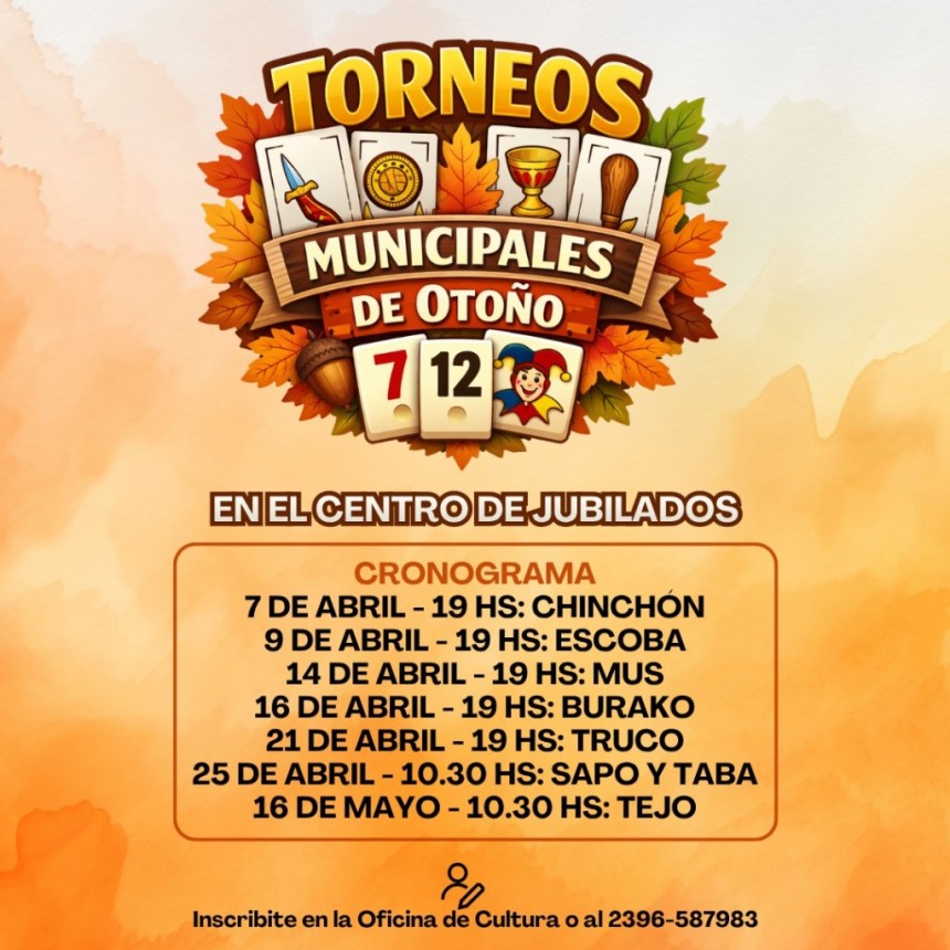 Llegan los Torneos Municipales de Oto&ntilde;o al Centro de Jubilados