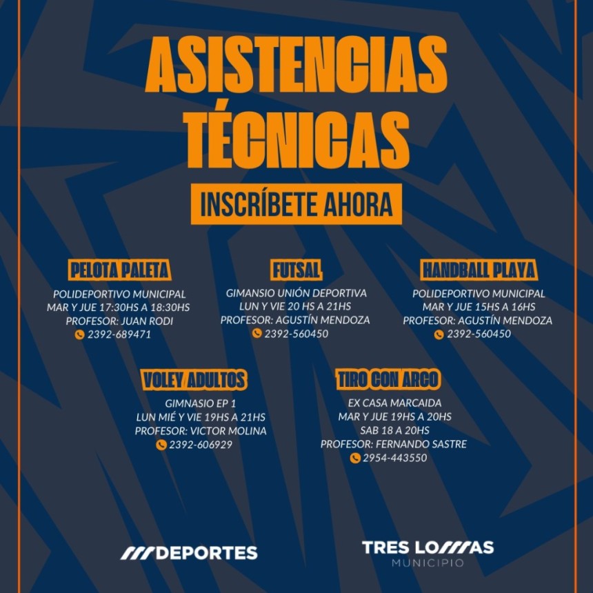 Se encuentran abiertas las inscripciones para las asistencias t&eacute;cnicas deportivas